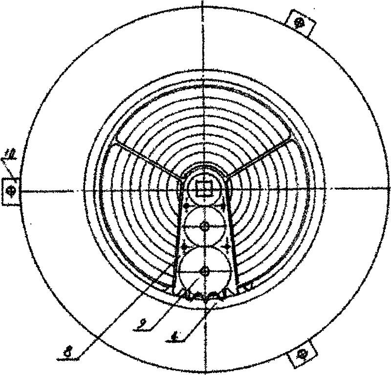 Combined inner ring gear rotary filter screen