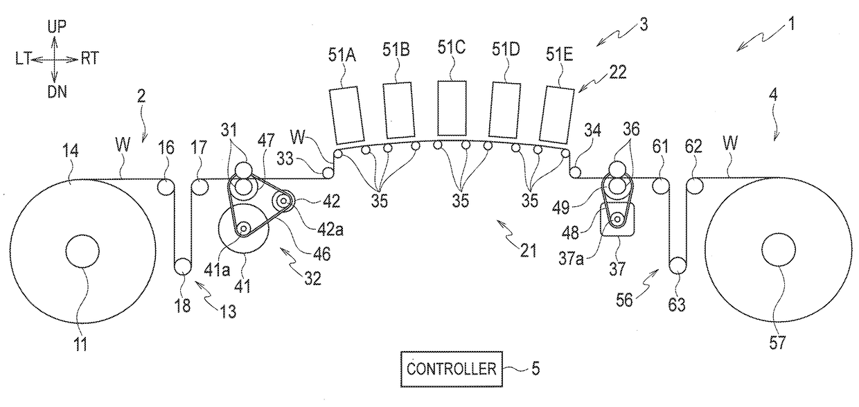 Conveyance apparatus of web being print medium