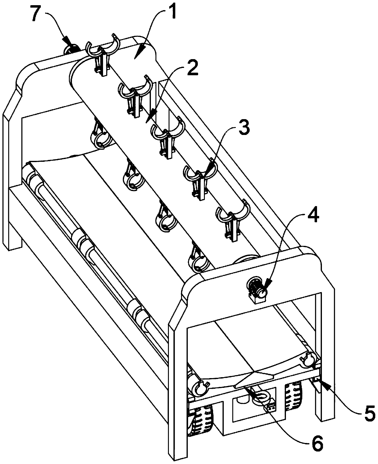 Traction unloading device for construction reinforcement straightening machine