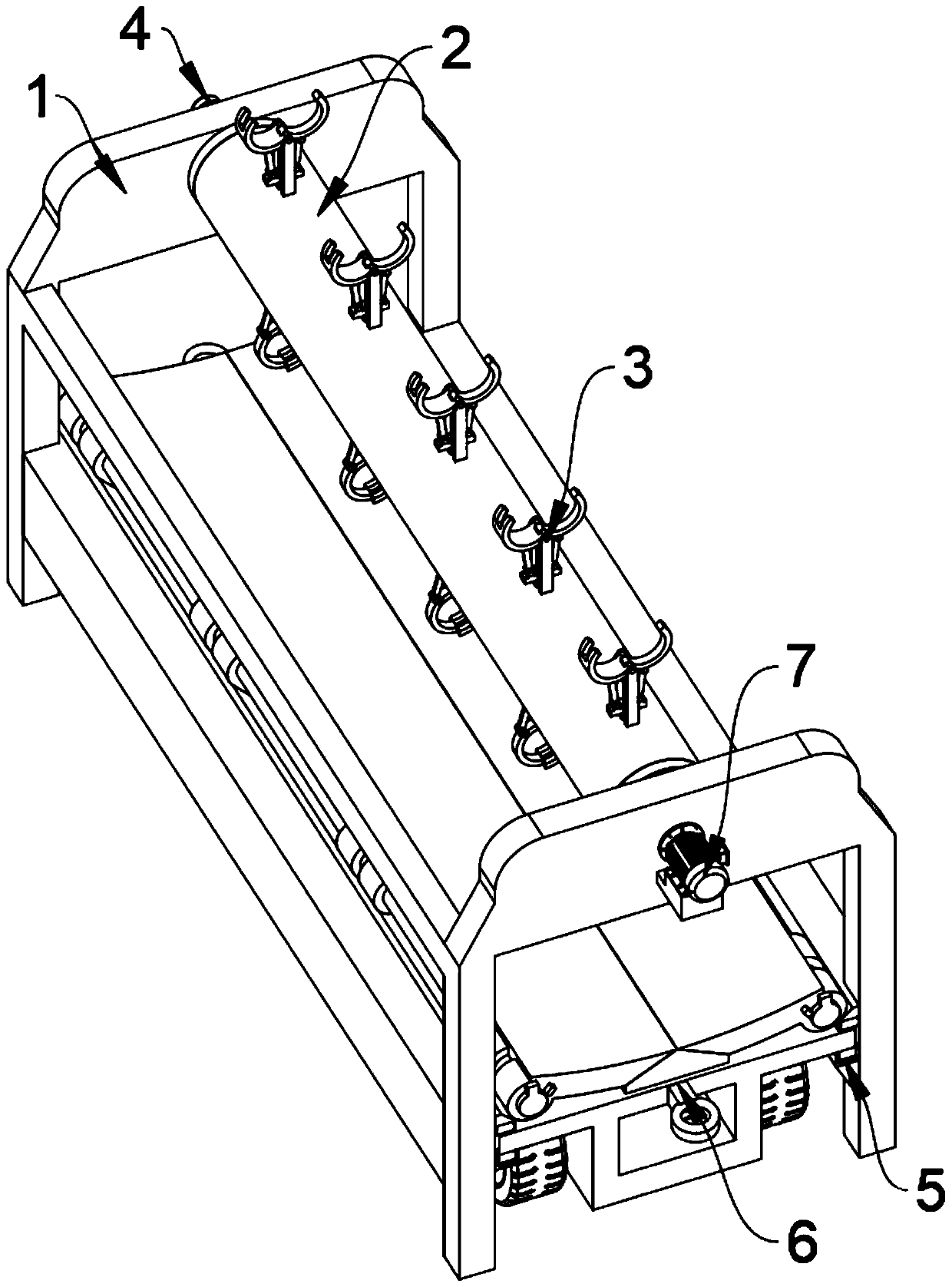 Traction unloading device for construction reinforcement straightening machine