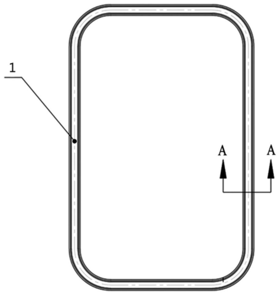 U-shaped capsule concave-convex coupling type outer windshield and railway vehicle