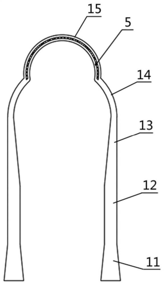 U-shaped capsule concave-convex coupling type outer windshield and railway vehicle