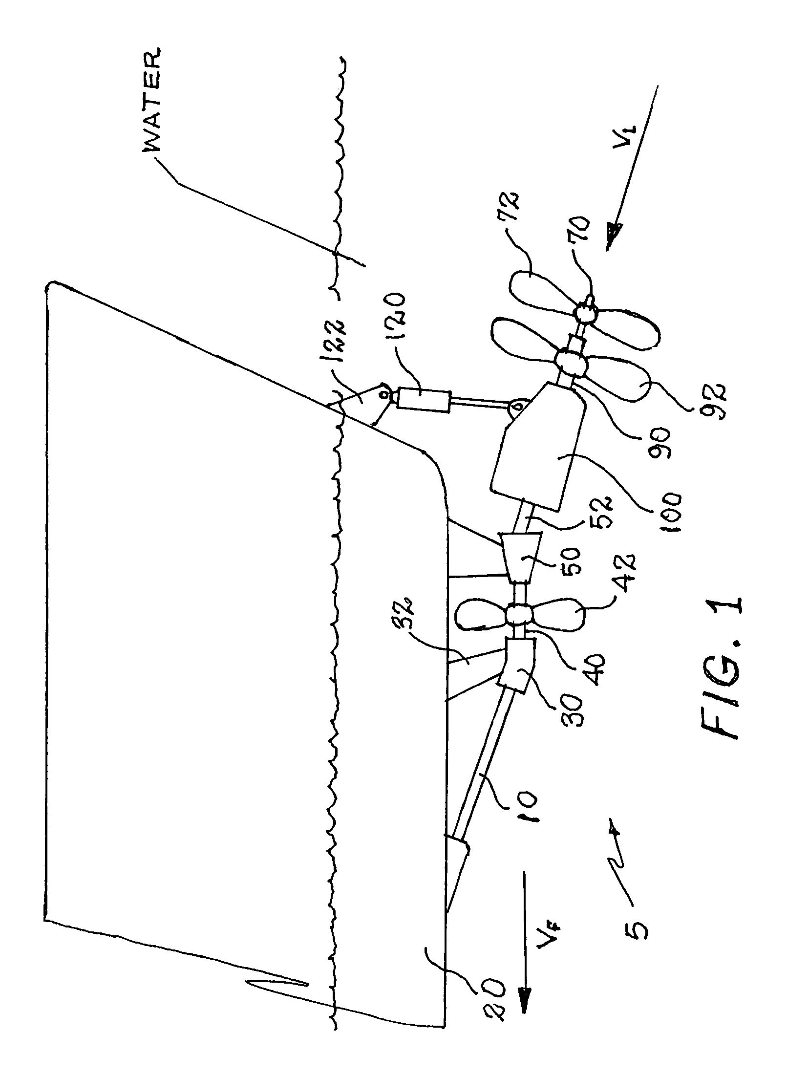 Propulsion system for a ship or seagoing vessel