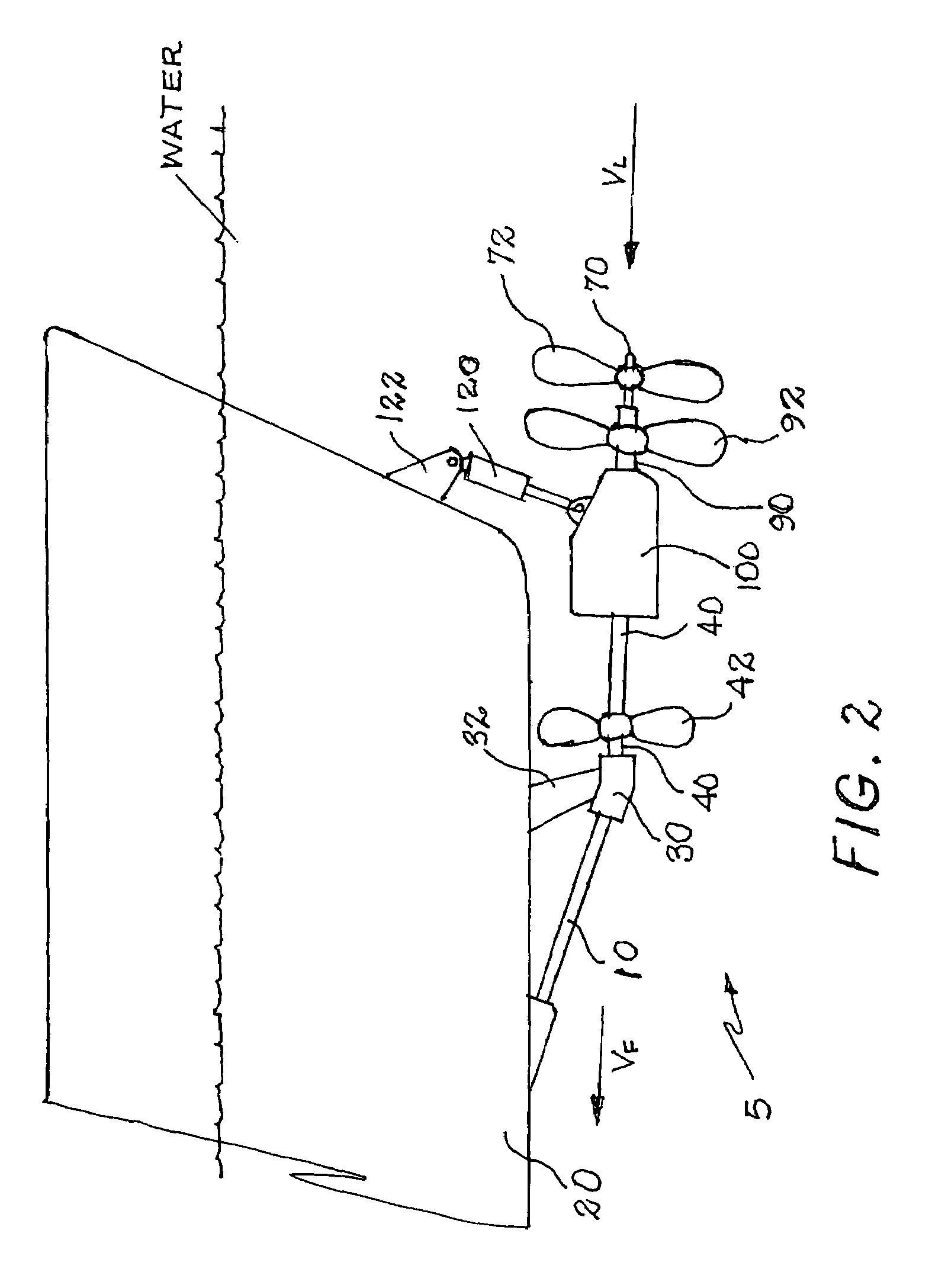 Propulsion system for a ship or seagoing vessel