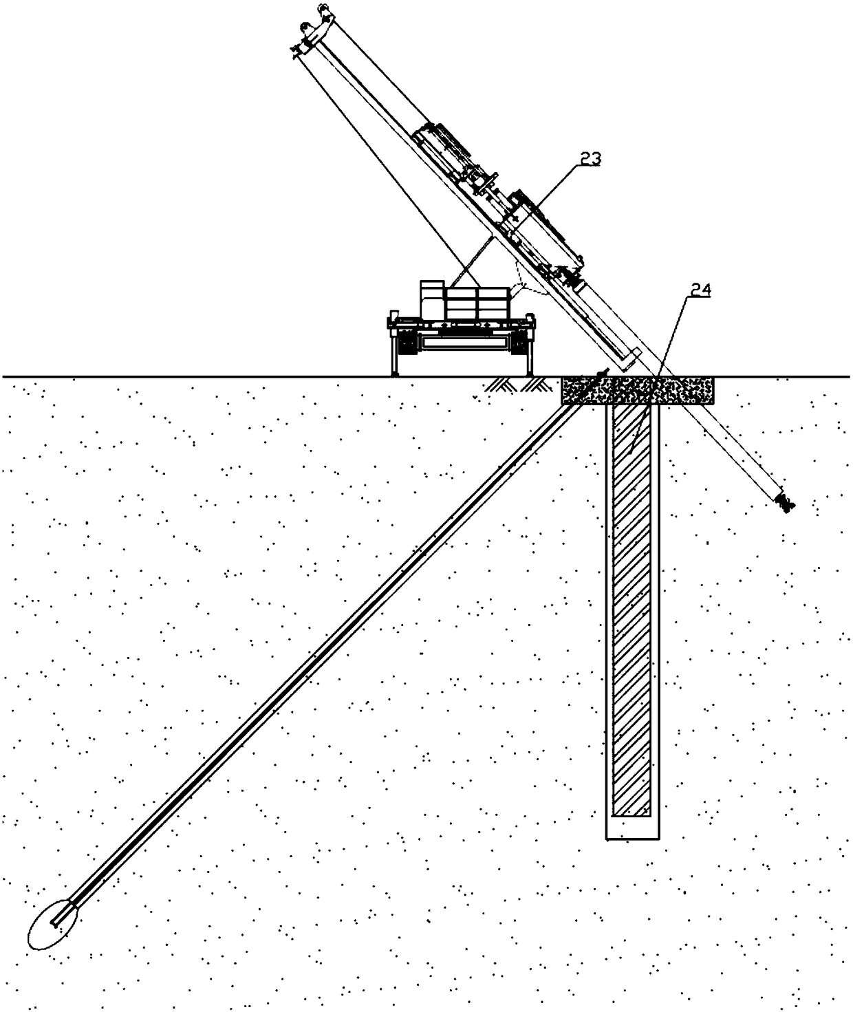 Direction-adjustable multifunctional inner-digging soil extraction pile planting device and construction method thereof