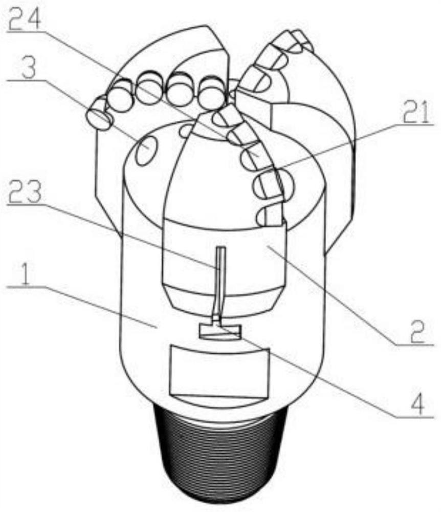 An intelligent drill bit for real-time monitoring of drilling cutting force and its working method