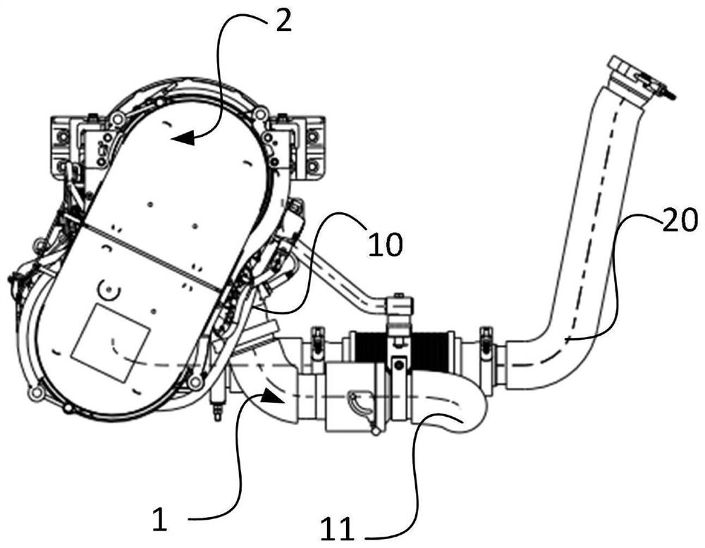 Exhaust tail pipe of hazardous chemical vehicle