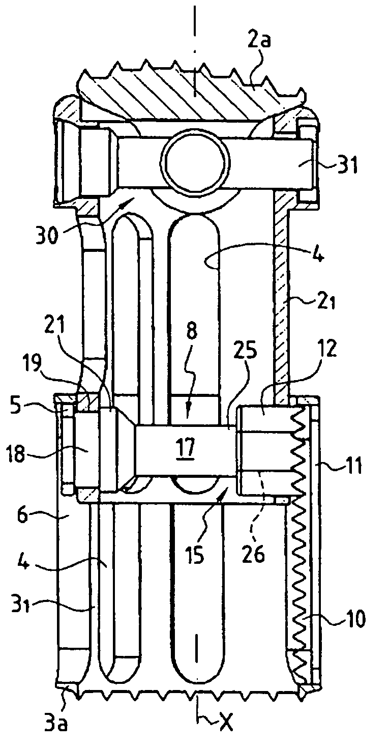 Vertebral replacement and distraction device for placing said implant