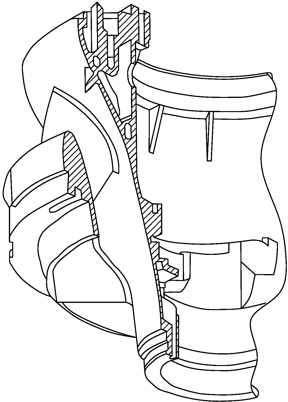 Method for casting aluminum-magnesium alloy aeroengine box