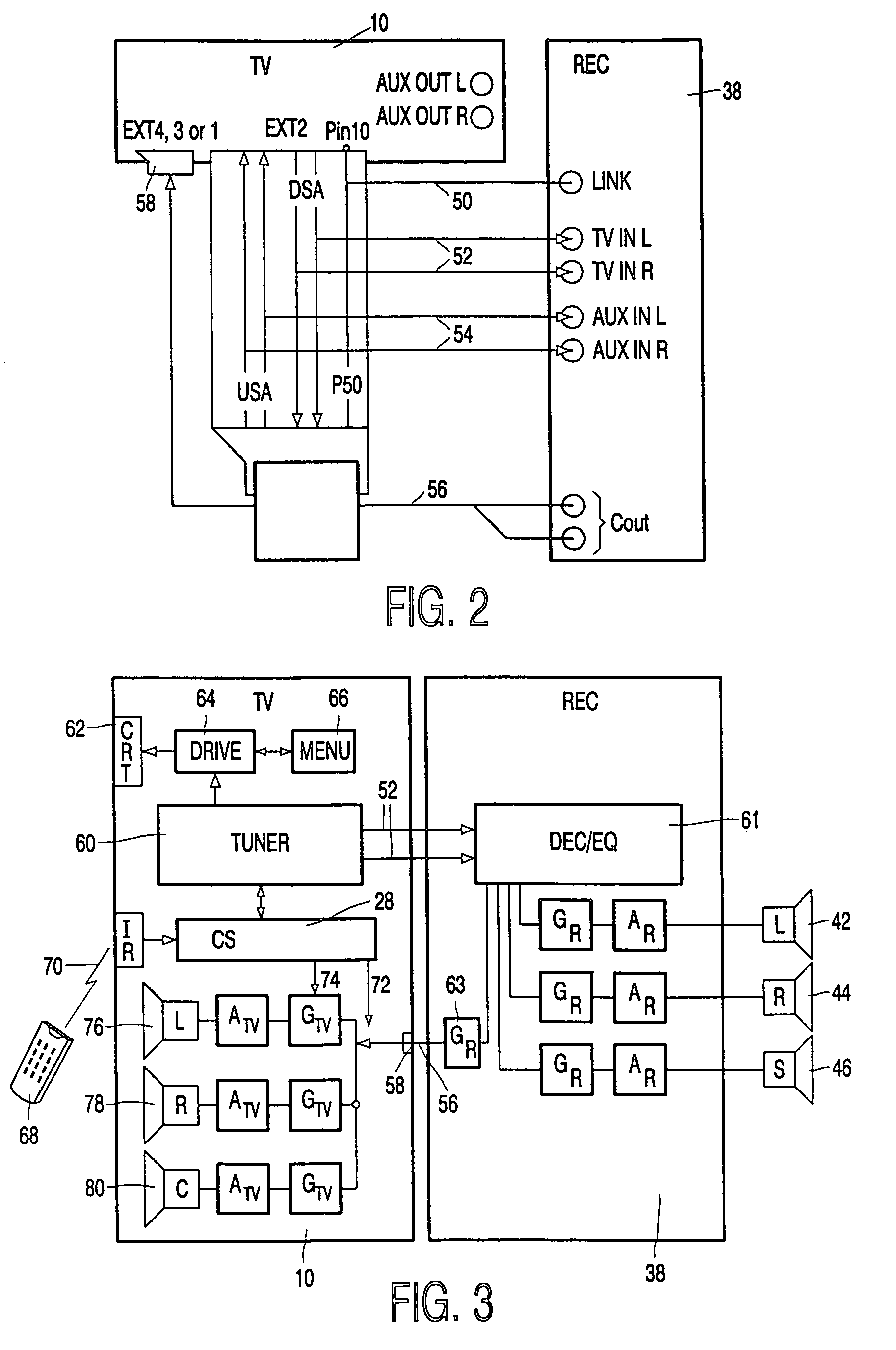 Home entertainment system audio handling