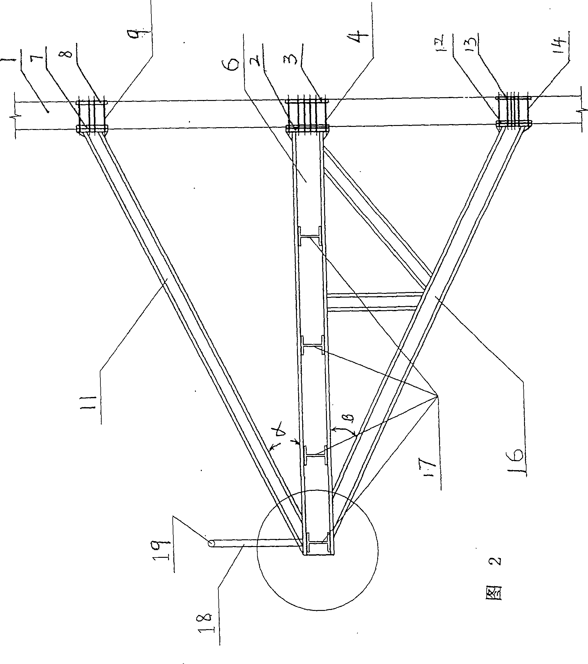 High altitude rootless construction platform and construction method thereof