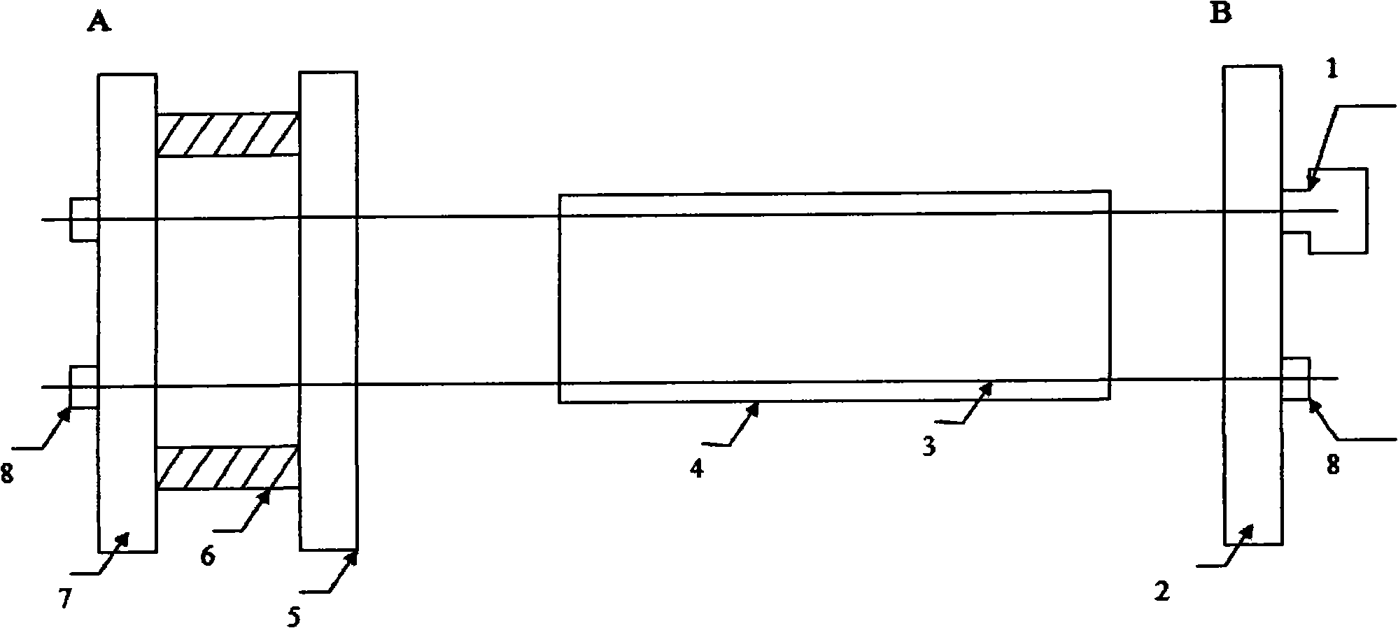 Integral tension, relaxation system and technique for pre-tensioned prestressing tension technique