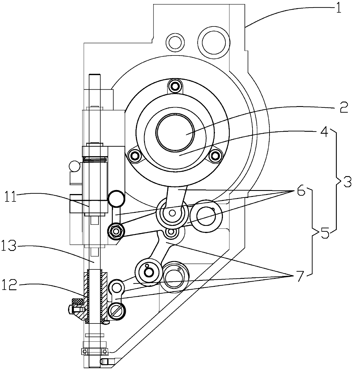 Needle rod-pressure pin driving device applied to computer embroidering machine