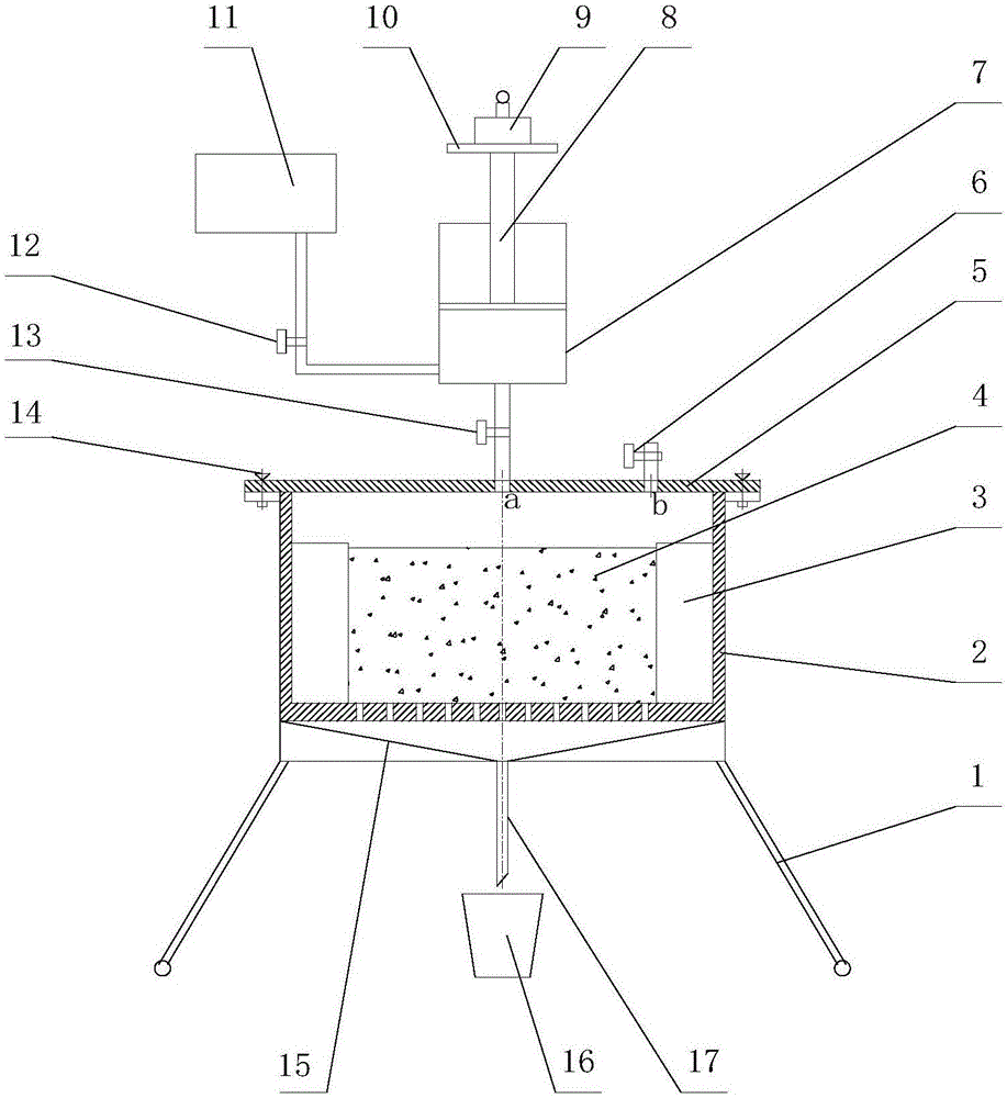 Anti-lateral seepage asphalt pavement water seepage device with constant-pressure variable head and method