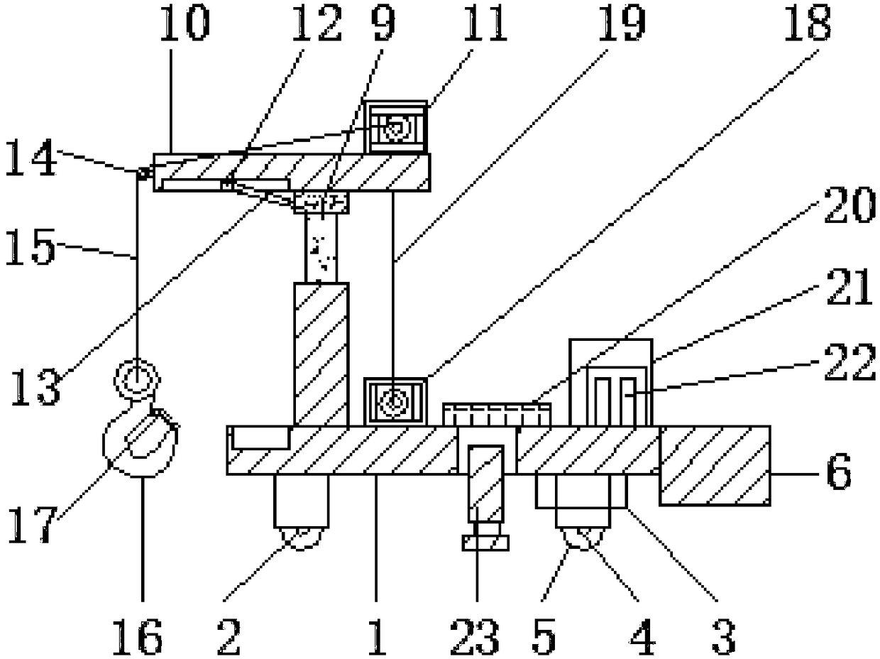 Small crane for building construction