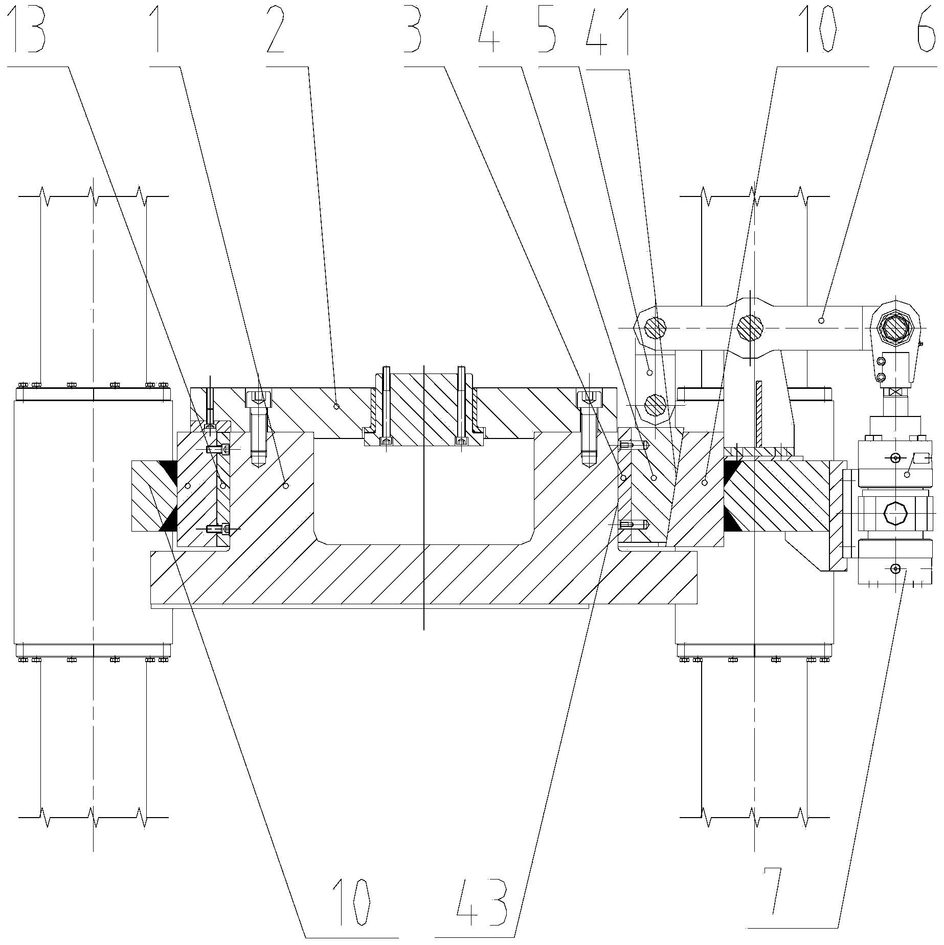 Rotating angle adjusting device for mandrel bar loosening mill