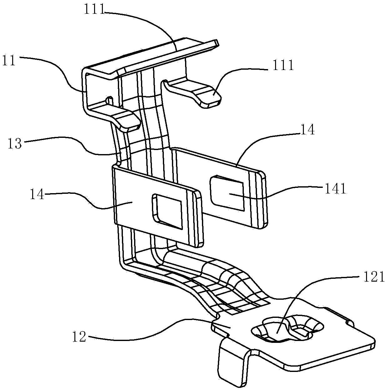 Connecting piece and solar panel installation support with same