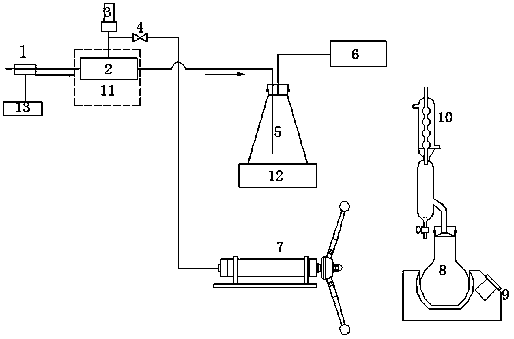 Separating, acquiring and metering method and apparatus for fluid produced in thermal recovery physical simulation experiment on heavy oil