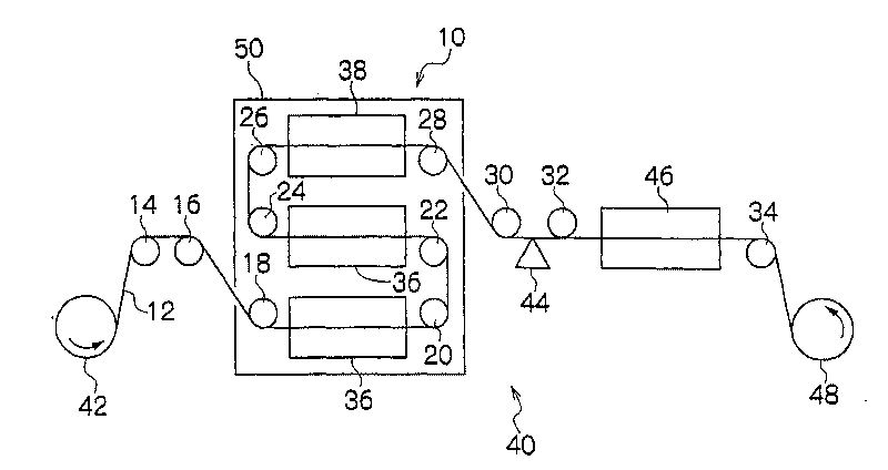 A membrane washing system