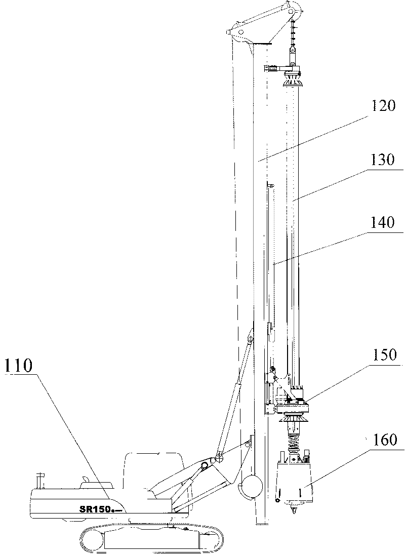 Hydraulic system and rotary drilling rig comprising same