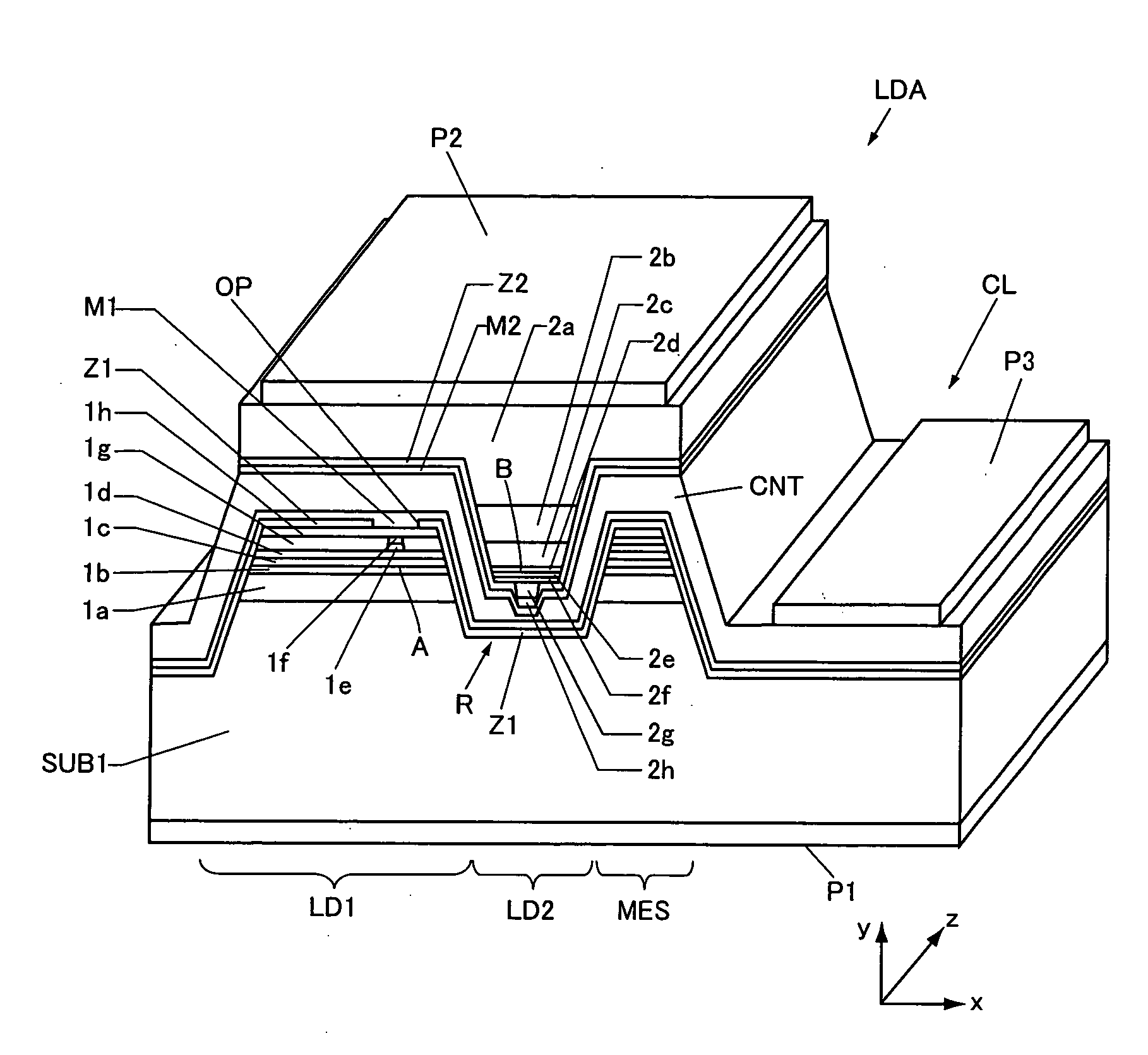 Integrated semiconductor light-emitting device and method for manufacturing same