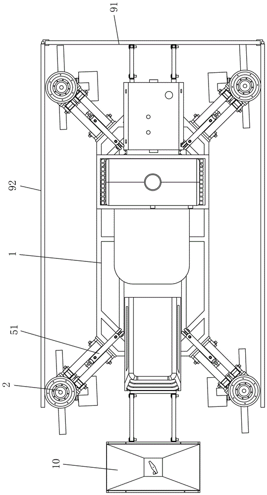 High-ground-clearance full-hydraulic parameter adaptive multifunctional plant protection machine