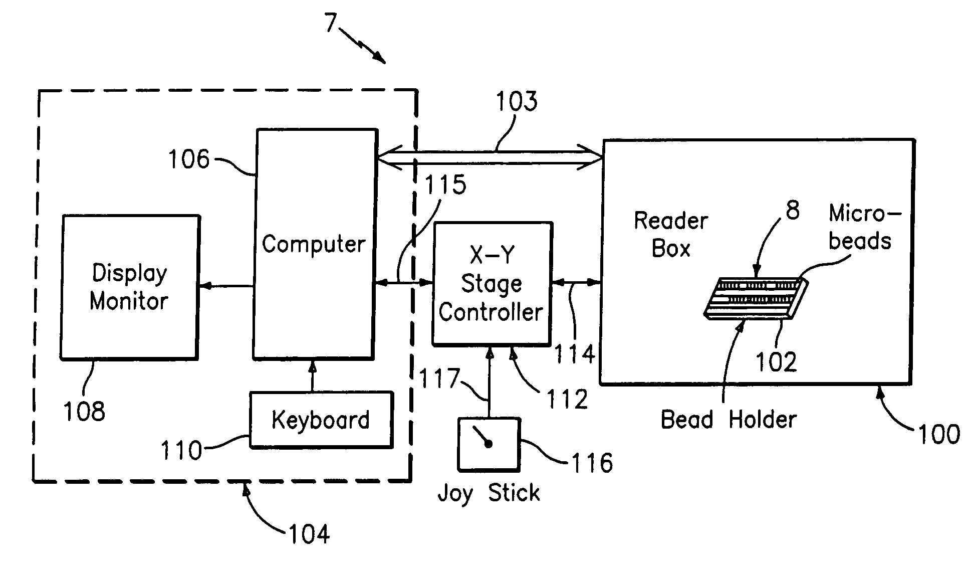 Optical reader for diffraction grating-based encoded optical identification elements