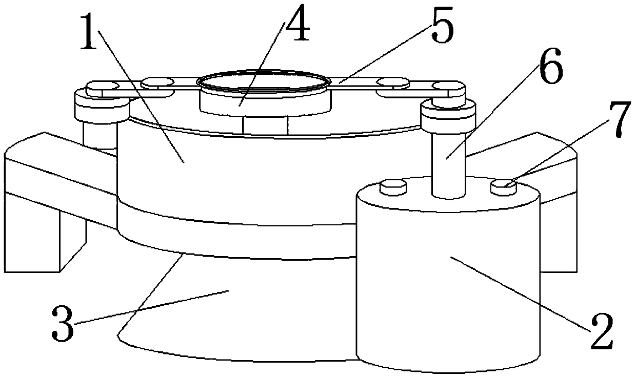 Conical pendulum bearing type sorting device for perfect circle granular plastic product