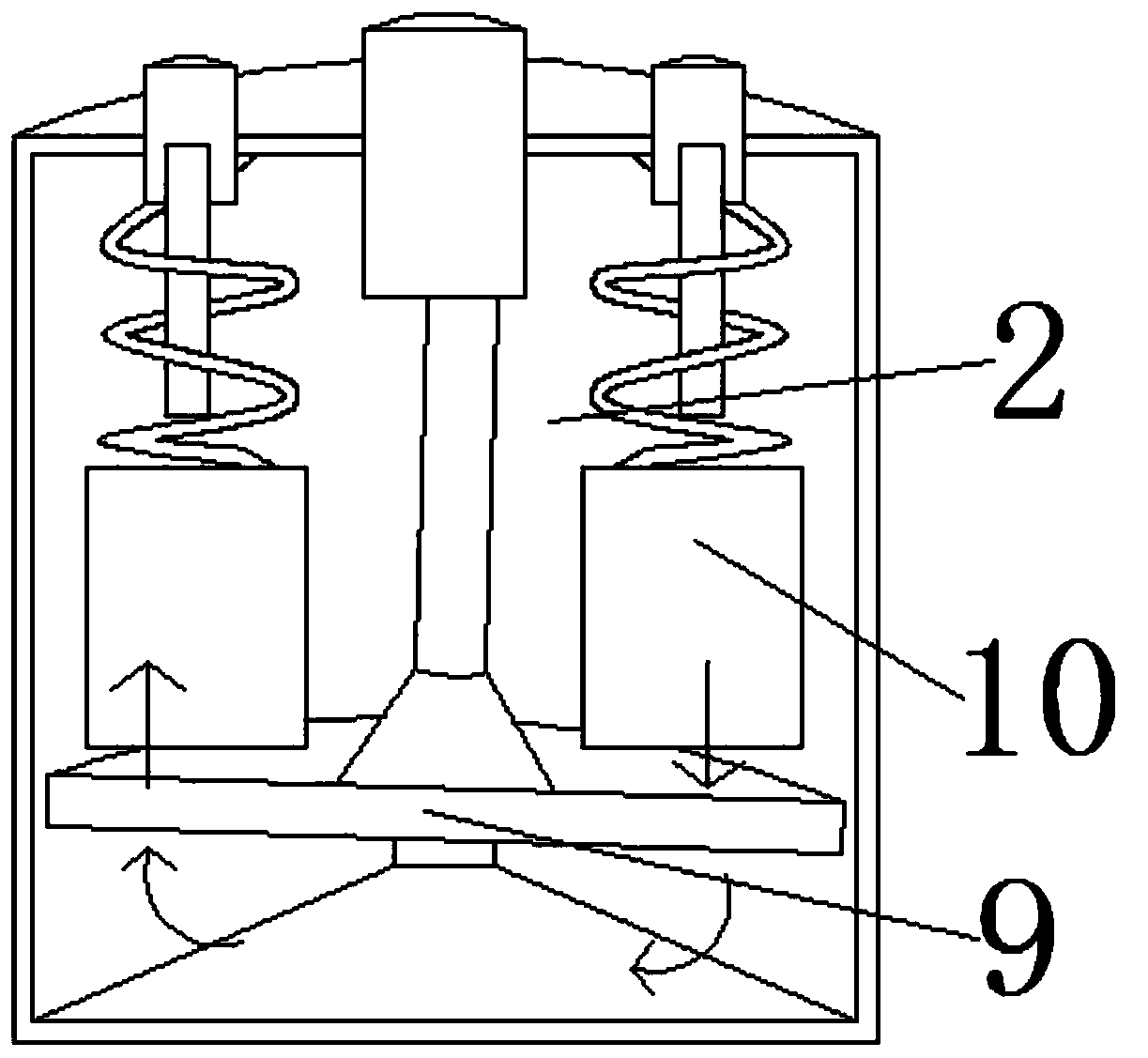 Conical pendulum bearing type sorting device for perfect circle granular plastic product