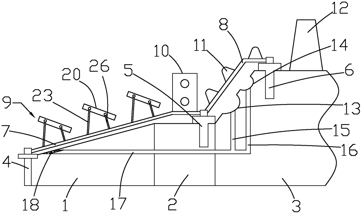 A seawall flood protection structure and its construction method