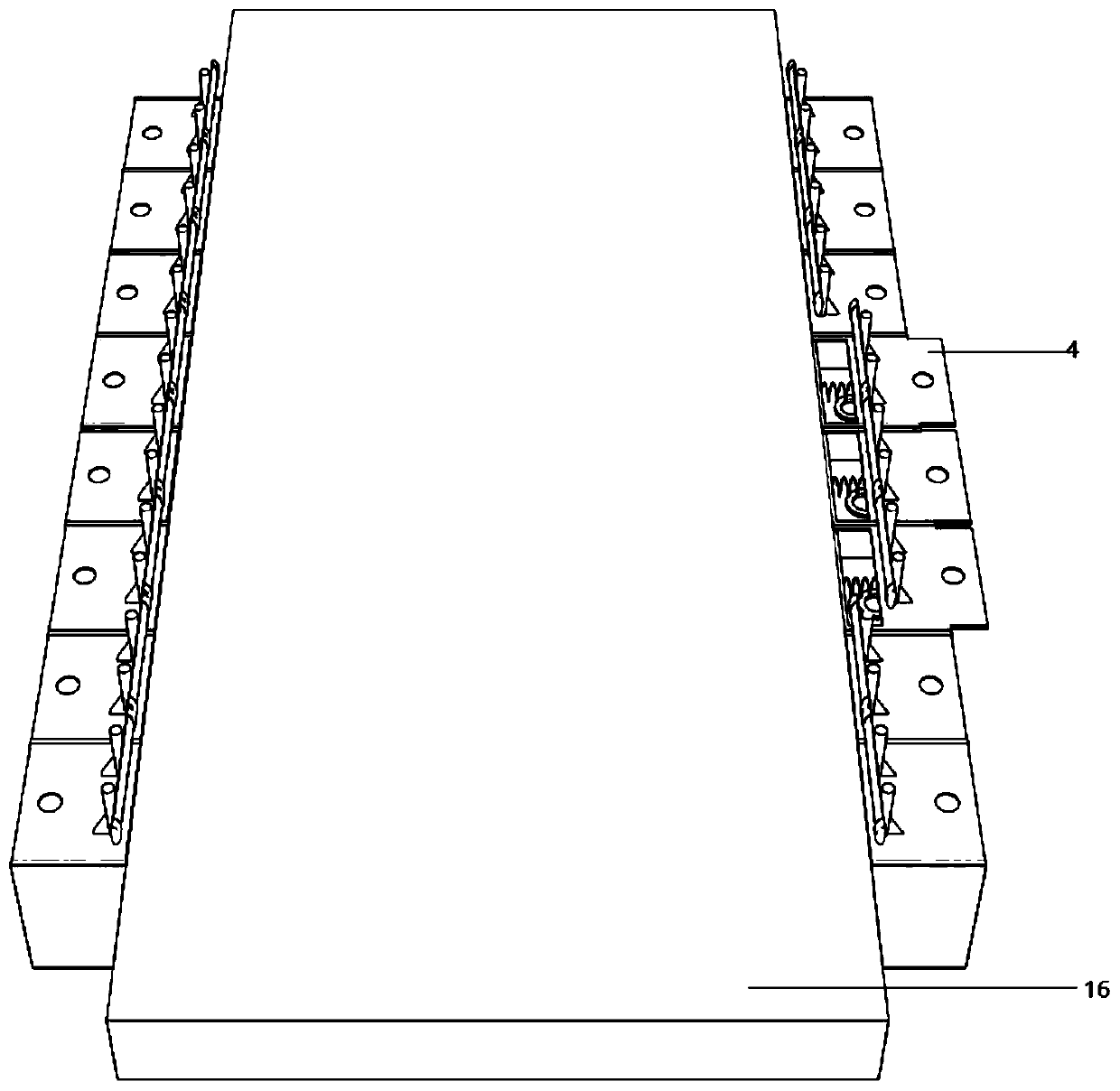 A road and bridge anti-collision protection device