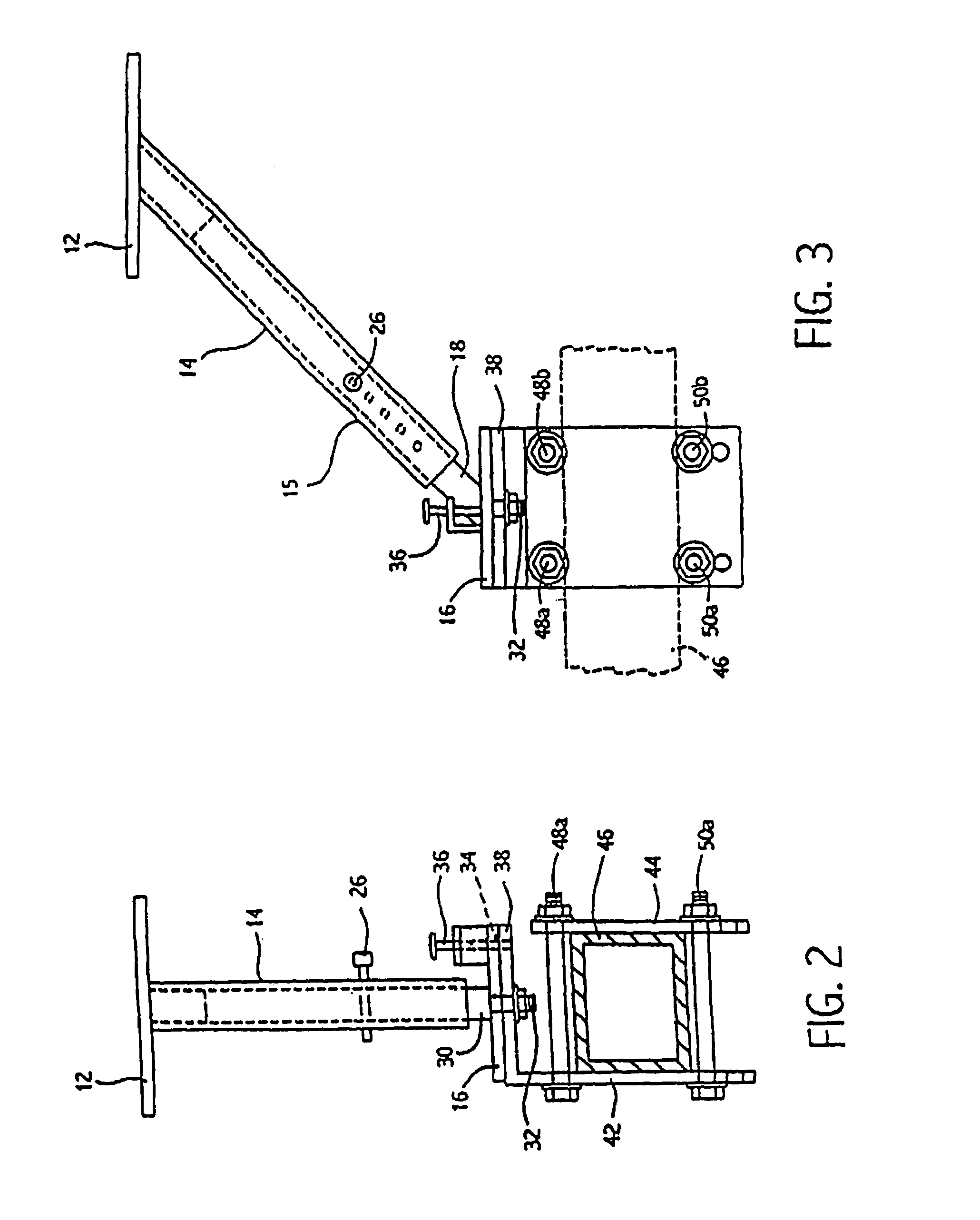 Adjustable boat trailer step assembly