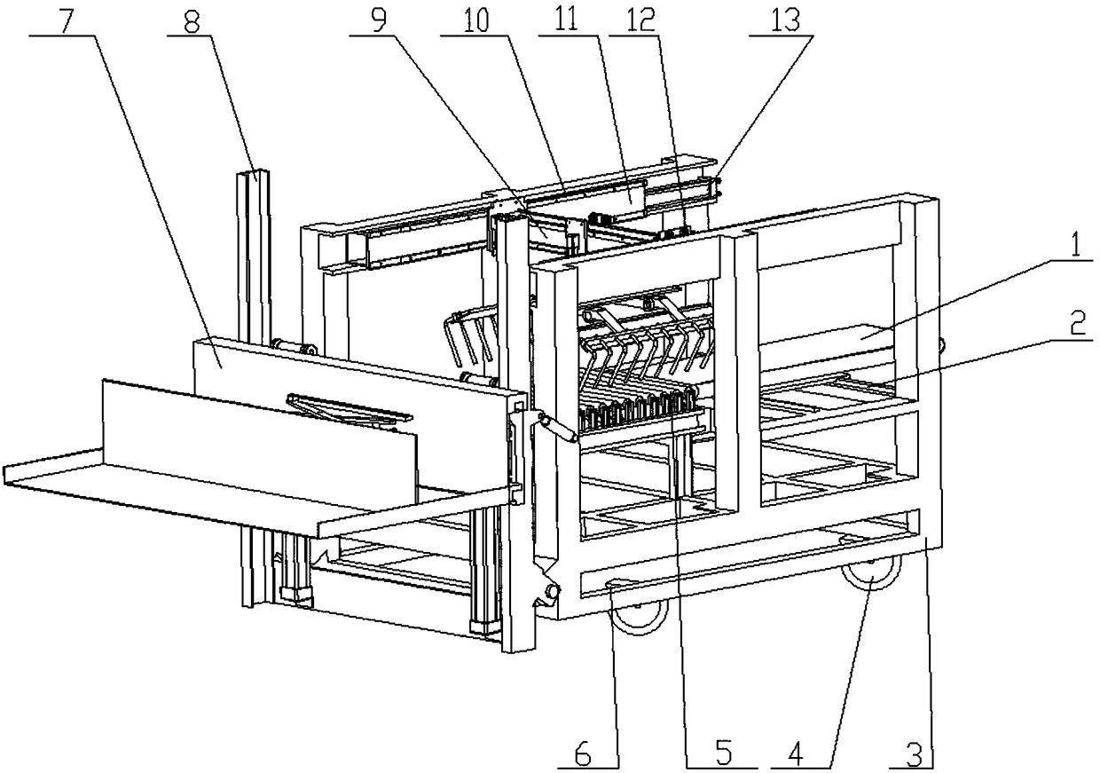 Efficient stacker crane used inside van type truck