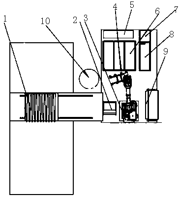 Robot sample sheet taking and placing and labeling and material frame buffering system and working method thereof