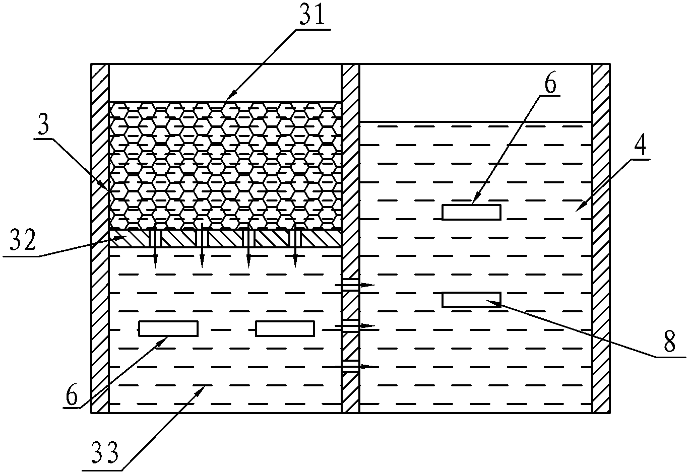 Seawater cyclic purification device of sea cucumber aquiculture pond