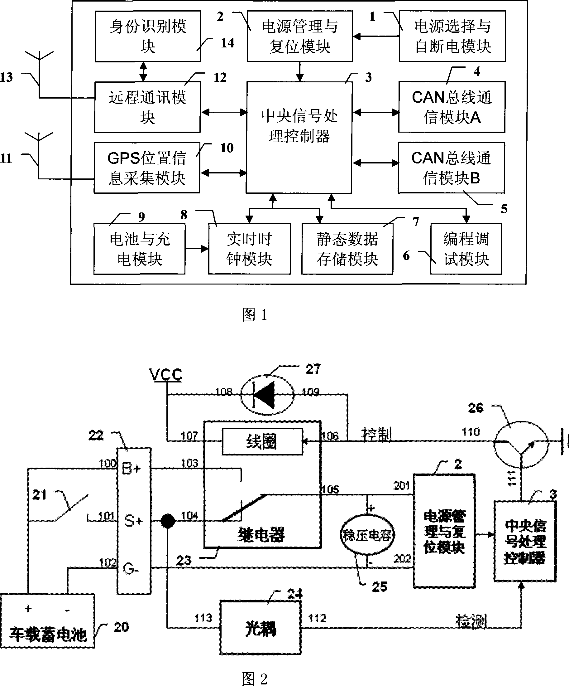 Engineering machinery airborne teledata acquisition device and method