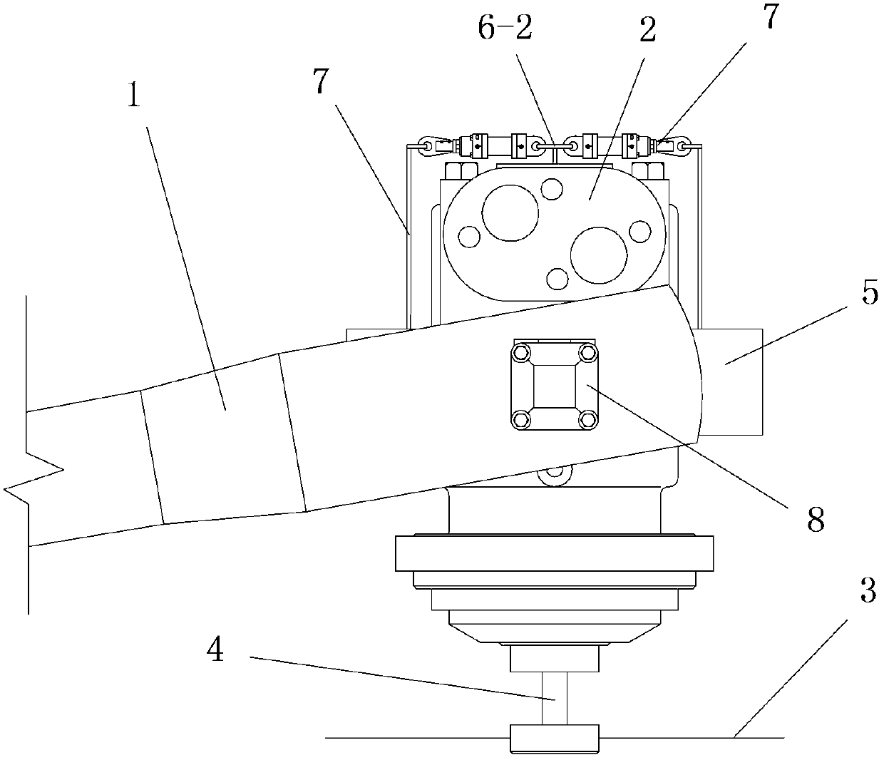 Pruning shear head used for vehicle-mounted pruning machine for dwarf dense planting jujube trees