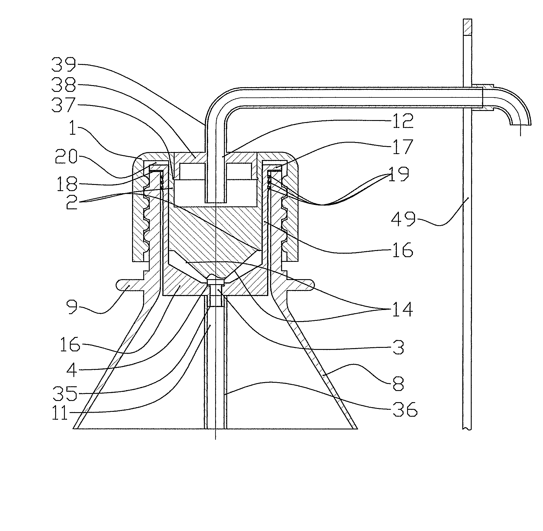 Pouring apparatus for carbonated beverages in bottles