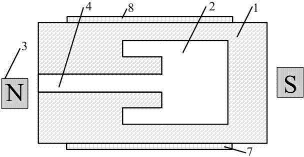 Magnetically and electrically-adjustable microstrip antenna and adjusting method thereof