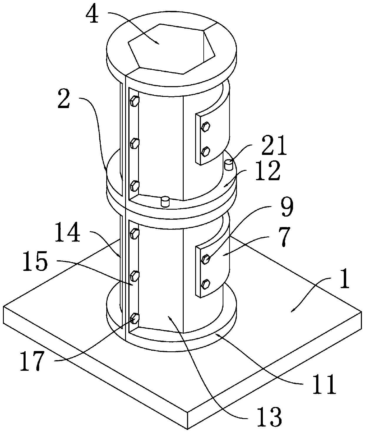 High-strength and convenient -to-pour construction pile