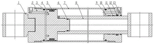 Composite carbon fiber oil cylinder capable of realizing oil supply by cylinder bottom and cylinder cover