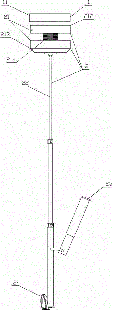 Support device for portable projection device