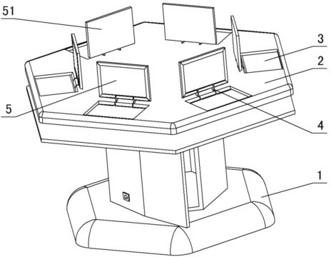 Multi-position chess and card game computer table