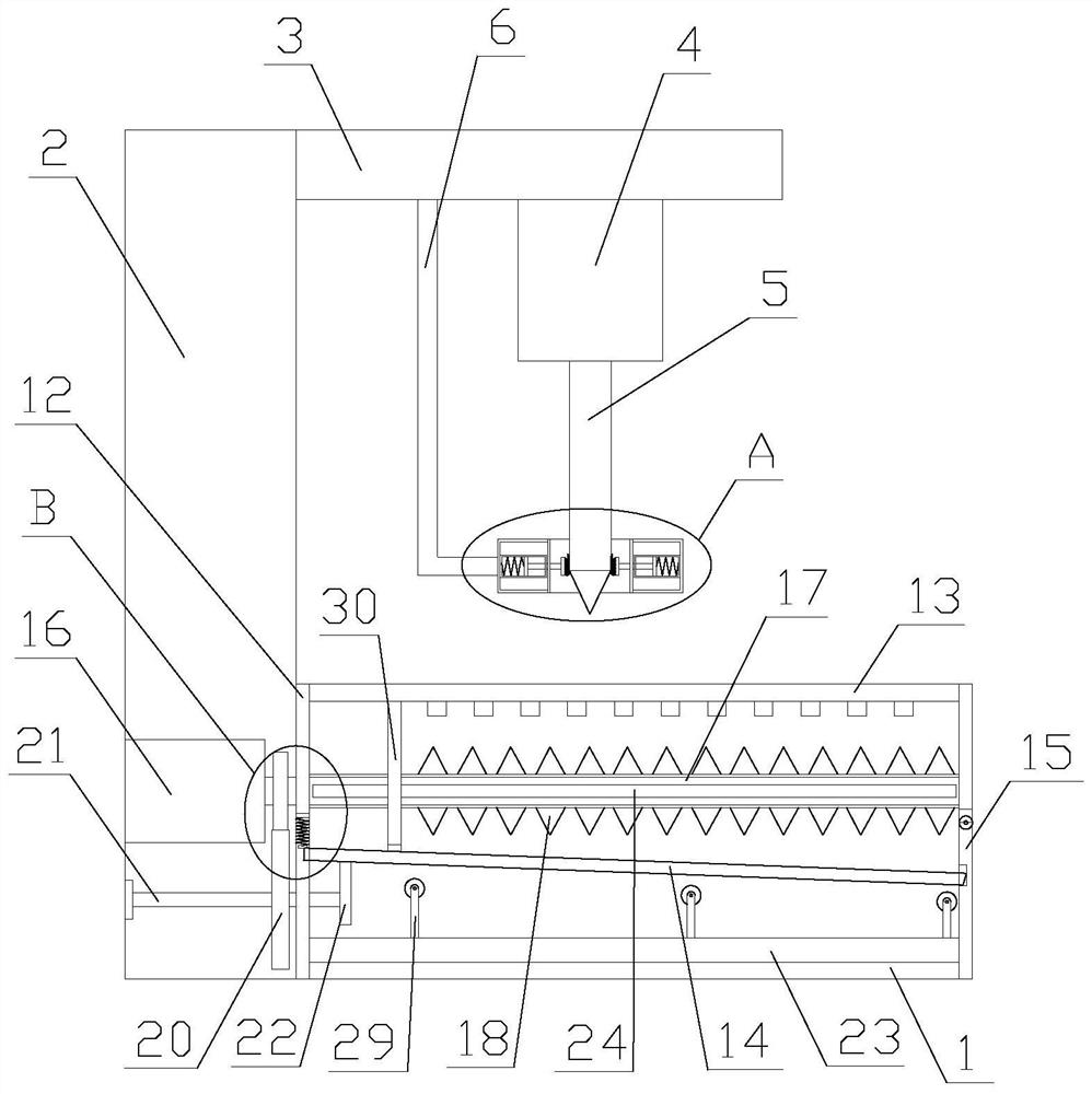 Cleaning and classification device for drilling machine