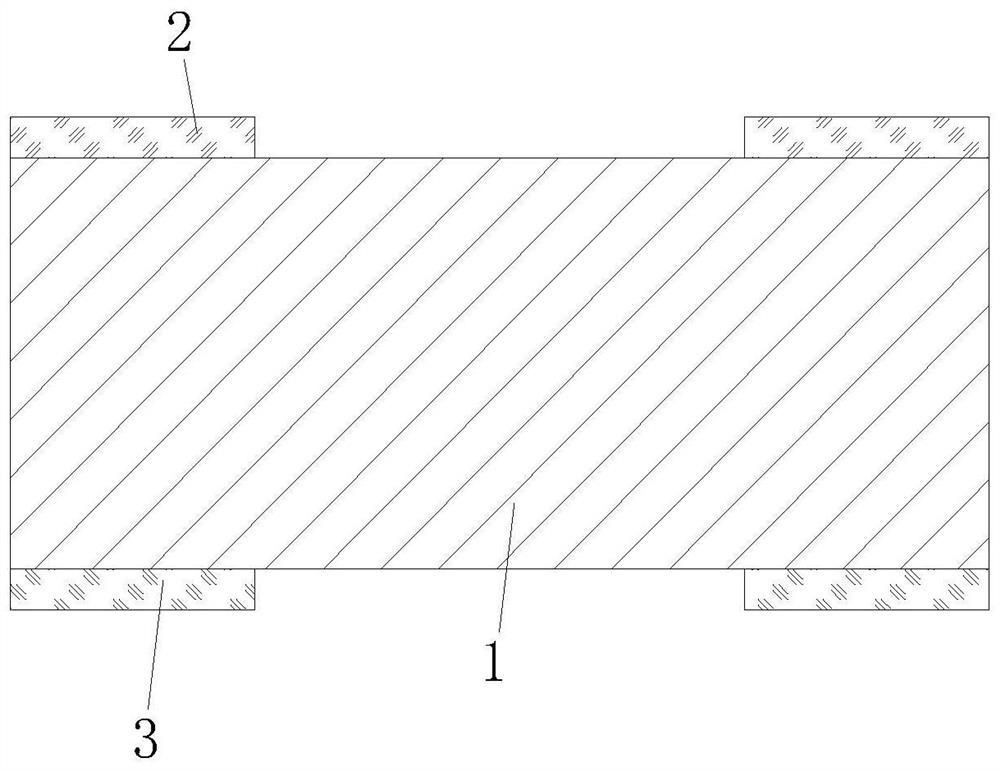 PCB board-mounted resistor with polygonal cross-section and its forming process