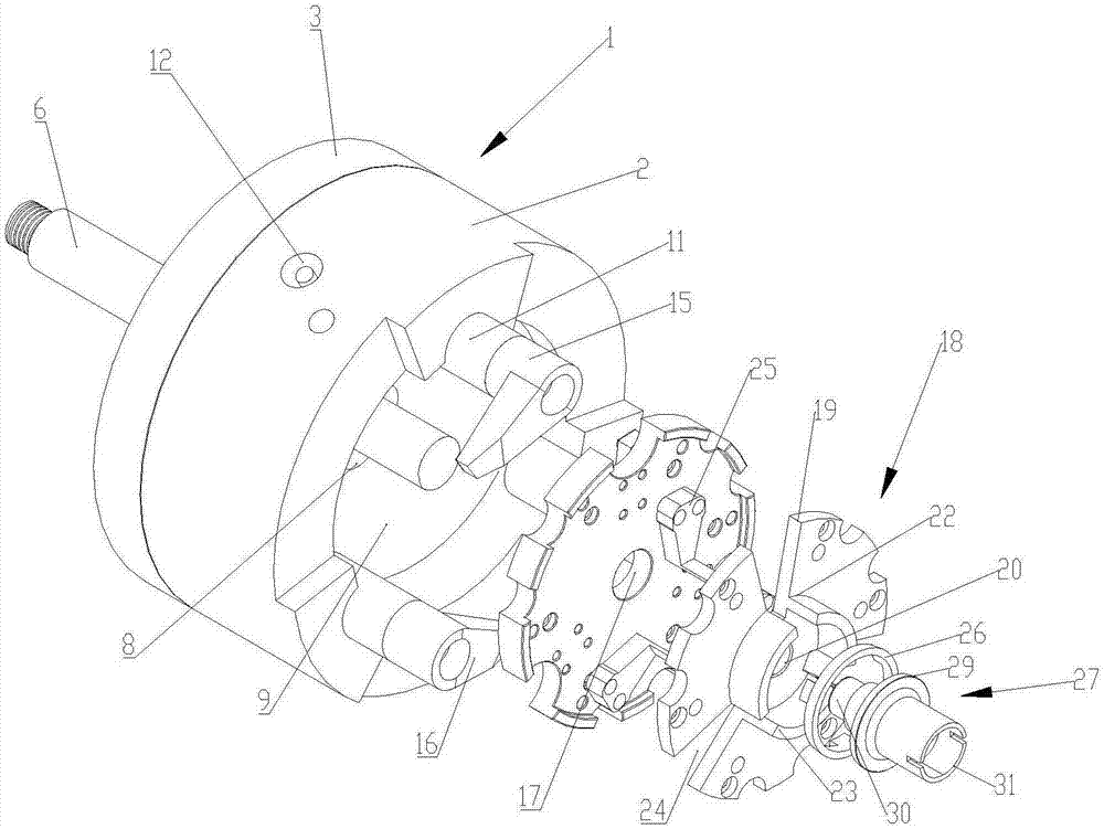 Synchronizer gear ring inner ring machining composite clamp