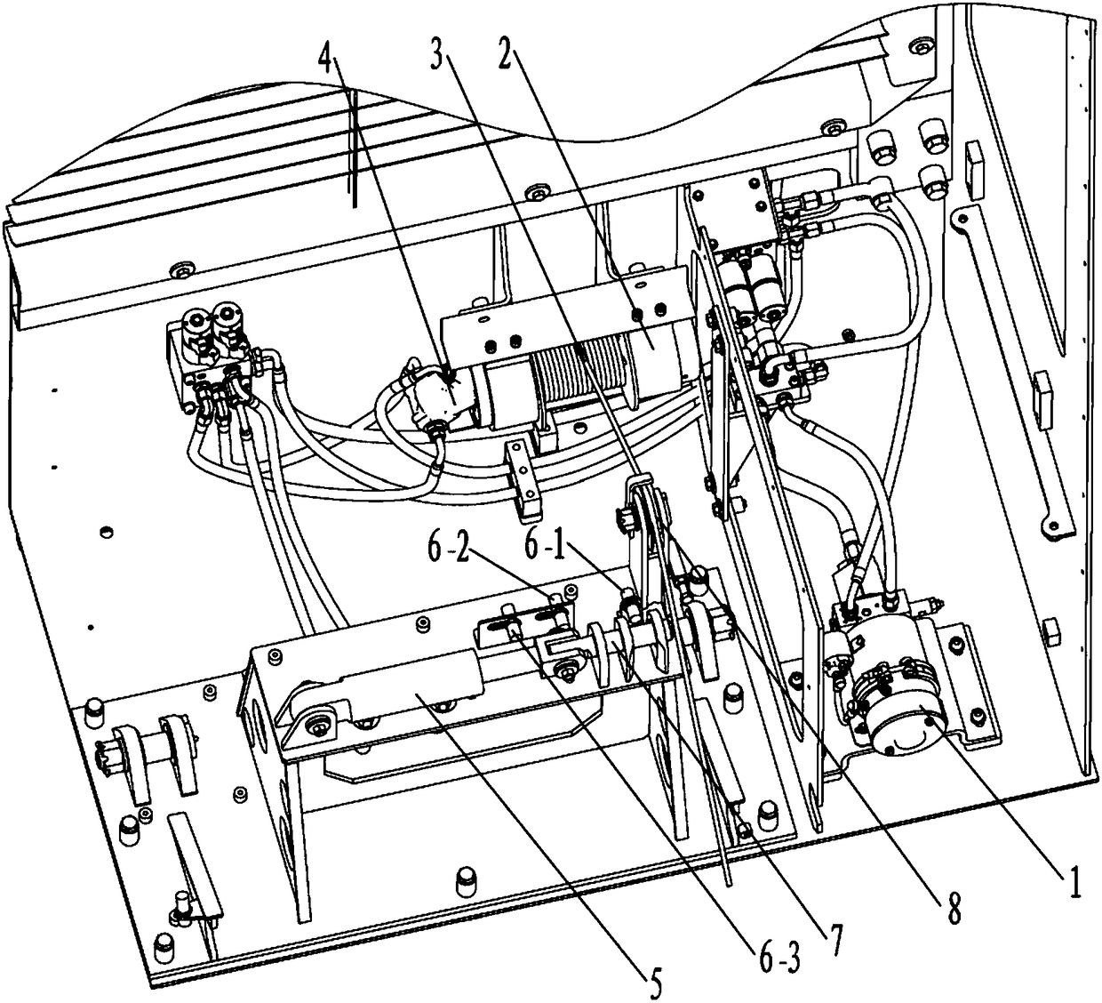 Boarding ladder system of large type excavator