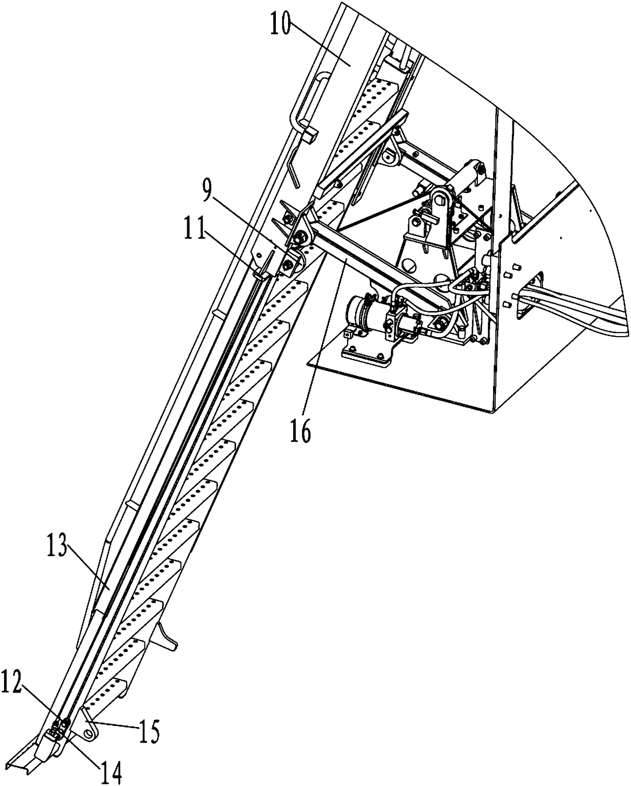 Boarding ladder system of large type excavator