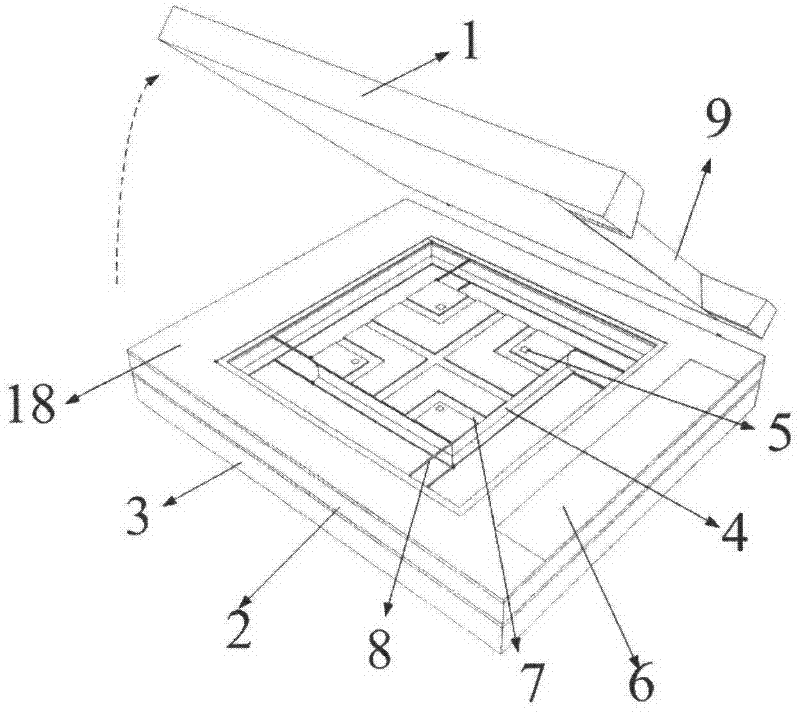 Capacitive type micro-acceleration sensor with double-sided symmetrical elastic beam structure and manufacturing method