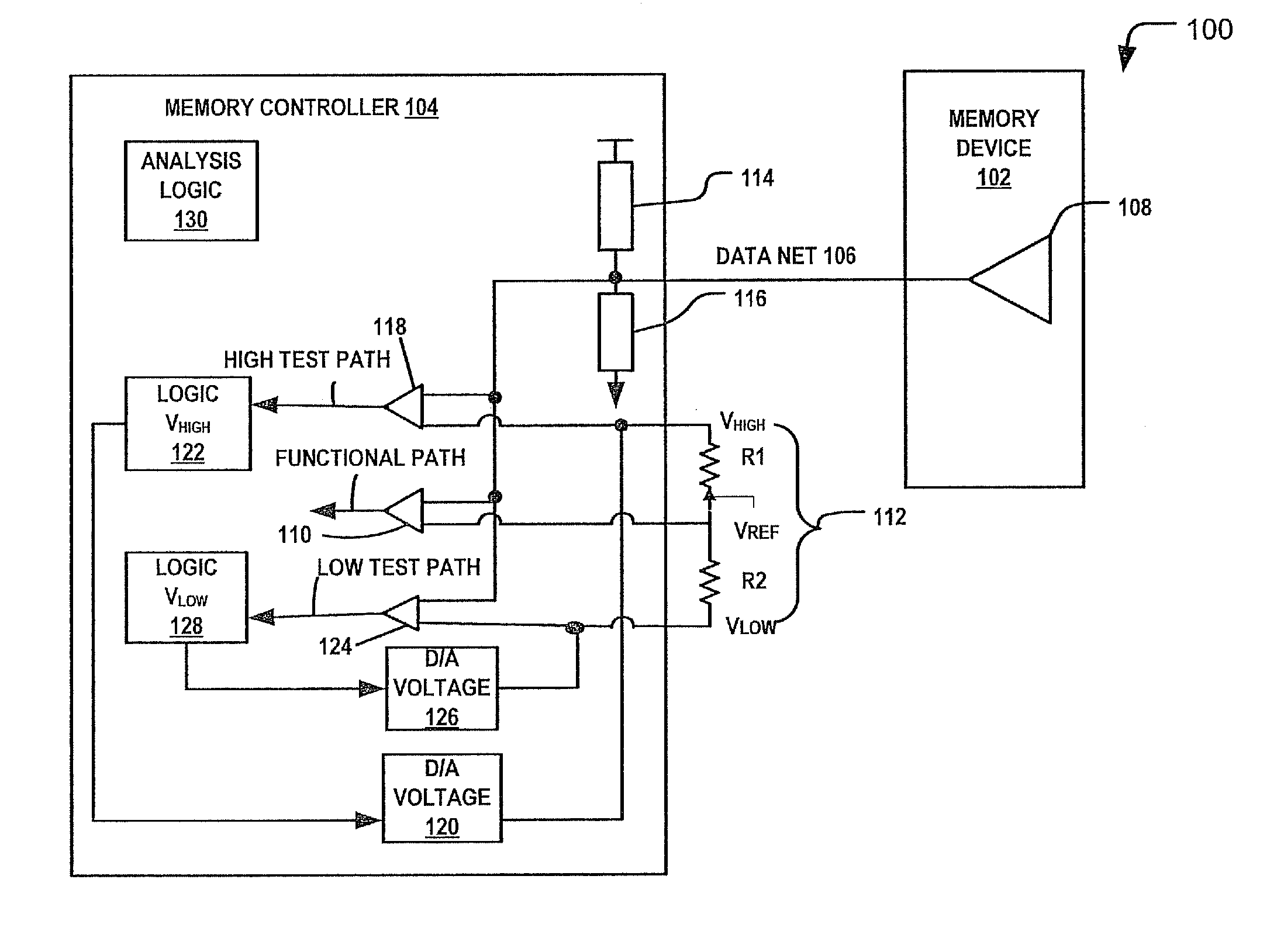 Setting a Reference Voltage in a Memory Controller Trained to a Memory Device